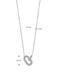 zilver gerhodineerd collier zirkonia 1,2 mm 42 + 4 cm 1338137