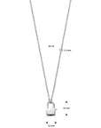 zilver gerhodineerd collier slot 1,5 mm 46 cm 1338141