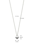 zilver gerhodineerd collier hart en slot 41 + 4 cm 1338191