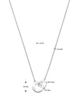 zilver gerhodineerd collier hartjes 1,3 mm 41 + 4 cm 1338235