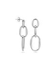 Zilver Gerhodineerd Oorhangers Paperclip Ronde Buis 1338320