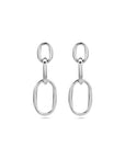 Zilver Gerhodineerd Oorhangers Paperclip Ronde Buis 1338320