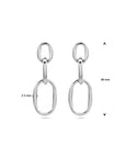 Zilver Gerhodineerd Oorhangers Paperclip Ronde Buis 1338320