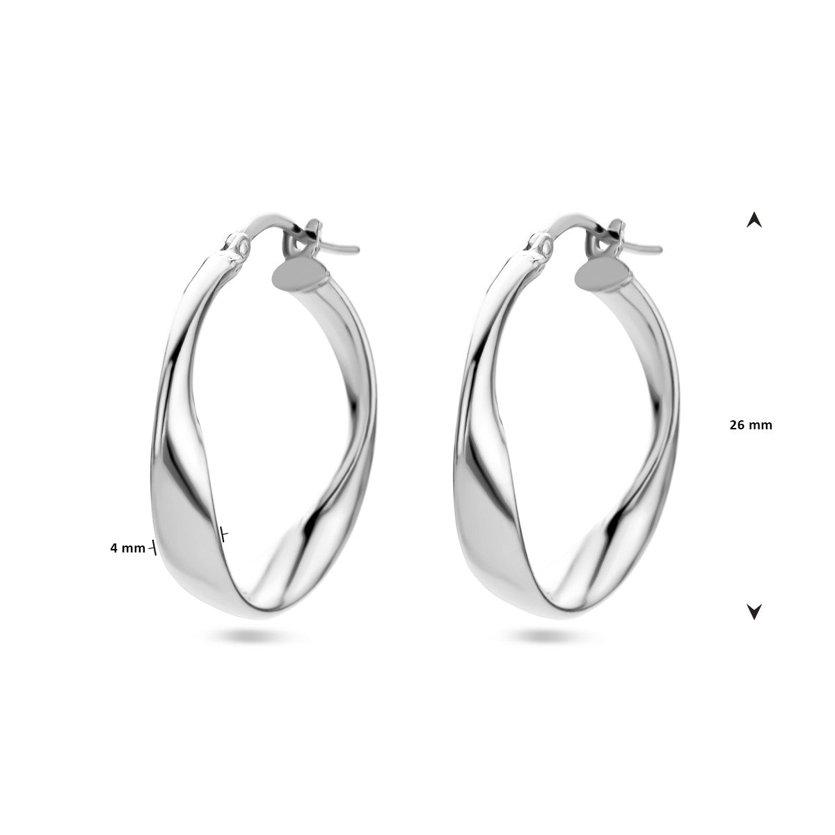 Zilver Gerhodineerd Oorringen 1338399