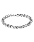 Zilver Gerhodineerd Armband Gedraaid 7,5 Mm 18,5 Cm 1338438