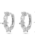 Zilver Gerhodineerd Klapoorringen Zirkonia 1338455