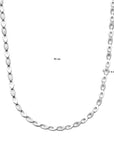 zilver gerhodineerd collier poli/mat 6,0 mm 45 cm 1338510