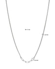 zilver gerhodineerd collier 3,6 mm 40 + 5 cm 1338556