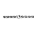 zilver gerhodineerd collier gourmette 10,6 mm 43 cm met groot springslot 1338584