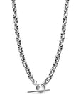 zilver gerhodineerd collier anker 7,0 mm 45 cm kapittelslot 1338610