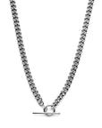 zilver gerhodineerd collier gourmette 6,5 mm 45 cm kapittelslot 1338611