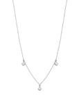 zilver gerhodineerd collier klavertjes zirkonia 41 + 4 cm 1338614