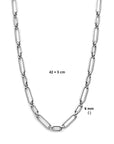 zilver gerhodineerd collier 6,0 mm 42 + 3 cm 1338626