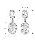 Zilver Gerhodineerd Oorhangers Swarovski 1338676