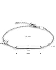 Zilver Gerhodineerd Graveerarmband Klavertje En Plaat 3,5 Mm 14 - 16 Cm 1338745