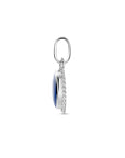 zilver gerhodineerd hanger lapis 1338816