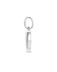 zilver gerhodineerd hanger hartje onyx 1338817