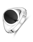 Gerhodineerd Zilver Ring Onyx 1338874