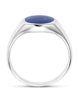 Gerhodineerd Zilver Ring Lapis 1338880