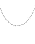 zilver gerhodineerd collier zirkonia 44 + 3 cm 1338959