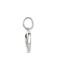 zilver gerhodineerd hanger hartje emaille 1339086