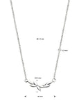 zilver gerhodineerd collier 40 + 5 cm 1339112