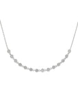 zilver gerhodineerd collier zirkonia 40 + 5 cm 1339141