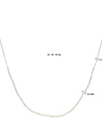 Zilver gerhodineerd collier parels 41 - 45 cm - 1339343