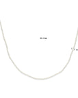 Zilver gerhodineerd collier parels 41 - 45 cm - 1339344