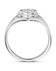 Gerhodineerd Zilver Ring Hartje Met Zirkonia 1339374