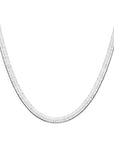 zilver gerhodineerd collier slang plat 43 cm 1339420