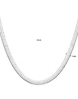 zilver gerhodineerd collier slang plat 43 cm 1339420