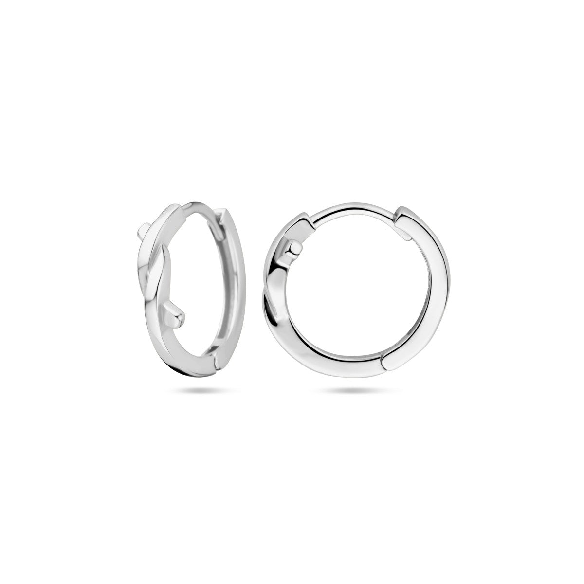 Zilver Gerhodineerd Klapoorringen 12,5 Mm 1339472