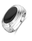 Gerhodineerd Zilver Ring Onyx 1339674