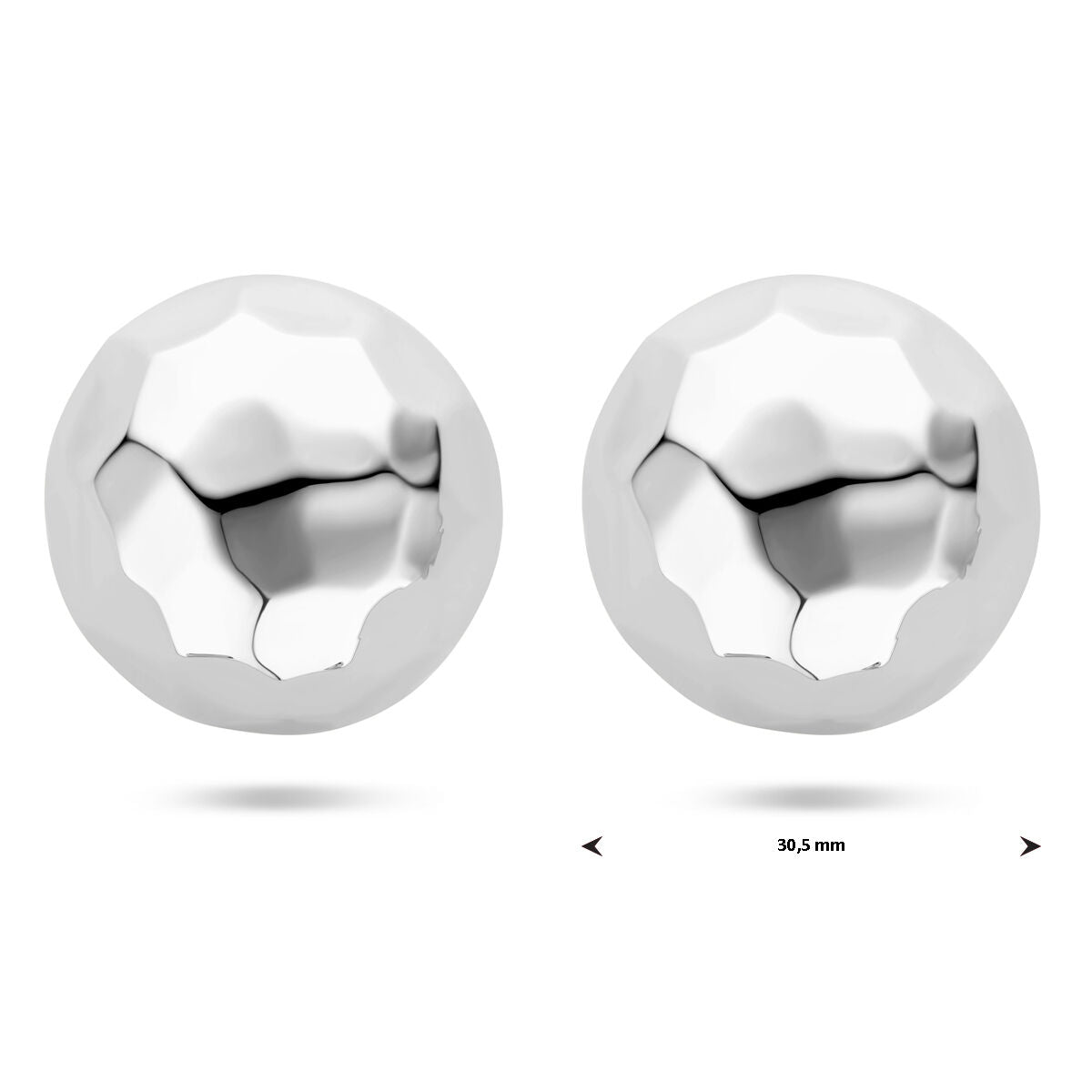 Zilver Gerhodineerd Oorknoppen 30 Mm 1339679