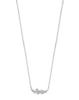 Zilver gerhodineerd collier zirkonia 42 + 3 cm - 1339795