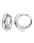 Zilver gerhodineerd klapoorringen poli/mat 18 mm - 1339800