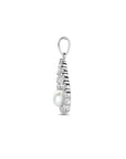 zilver gerhodineerd hanger parel en zirkonia 26 mm 1339810