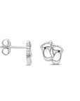 Zilver gerhodineerd oorknoppen baby voetjes 8 mm - 1339863