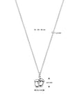 Zilver gerhodineerd collier baby voetjes 41 - 43 - 45 cm - 1339904