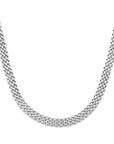 zilver gerhodineerd collier panter 8 mm 43 cm 1339975