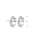 Zilver Gerhodineerd Klapoorringen Zirkonia 12 Mm 1340033