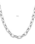 zilver gerhodineerd collier anker 10 mm 43 cm 1340048