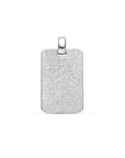 zilver gerhodineerd graveerhanger glitter gediamanteerd 22 mm 1340352