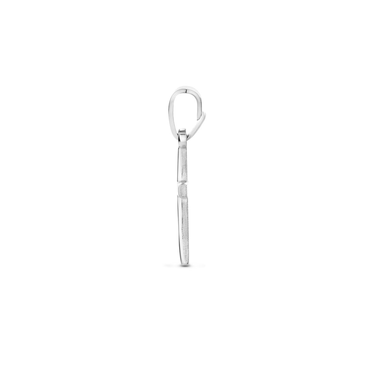 zilver gerhodineerd hanger kruis 13 mm 1340462