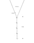 Zilver gerhodineerd y-collier 40 + 5 cm - 1340478