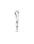 Zilver gerhodineerd hanger muzieknoot zirkonia 24 mm - 1340505