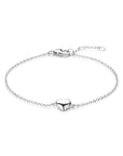 Zilver gerhodineerd armband hartje 16,5 - 17,5 - 18,5 cm - 1340514