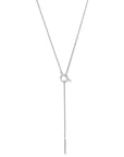 Zilver gerhodineerd y-collier kapittelslot 39 cm - 1340540