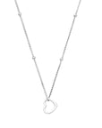 Zilver gerhodineerd collier hartje 41 + 4 cm - 1340541